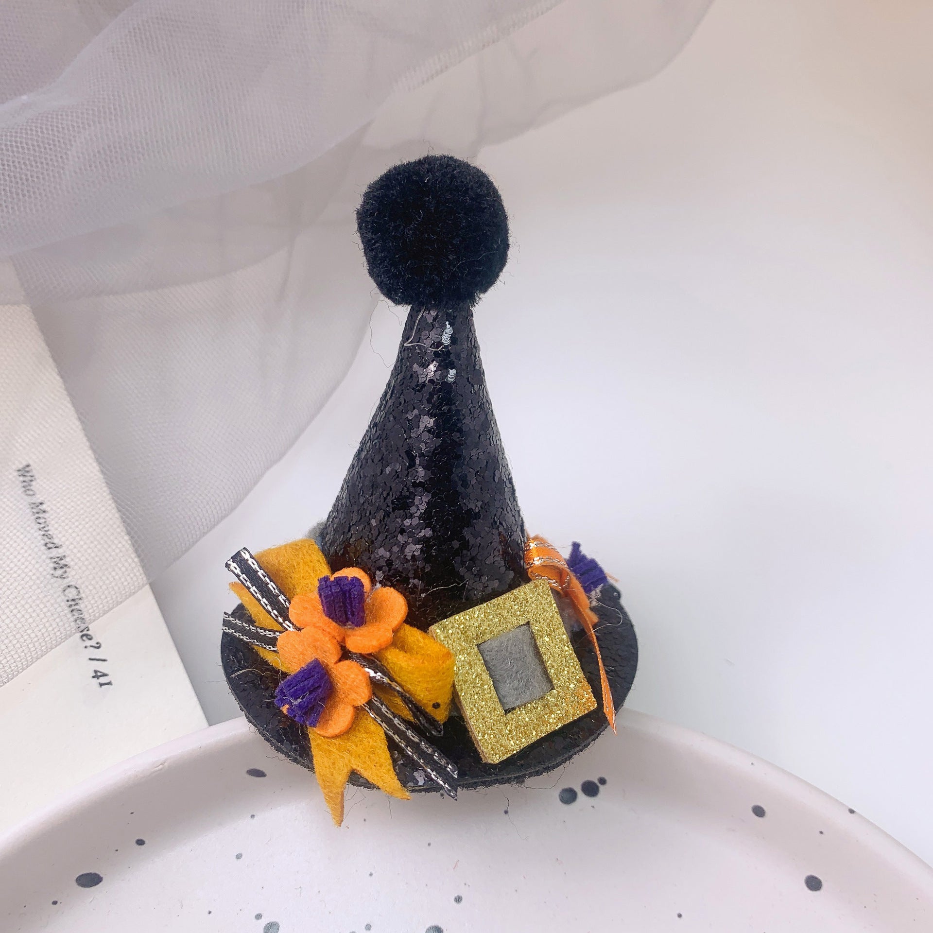 Children's Play Halloween Funny Pumpkin Hat Barrettes - silverfoxgoods